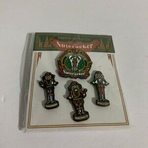 Boston Scally Co The Nutcracker Hat Pin 4 Set Christmas Holiday Rubber Backed